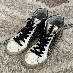 Shu Shop Black and White High-Top Sneakers